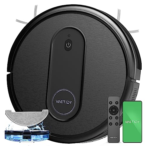 Vactidy Nimble T7 Saugroboter mit Wischfunktion mit 2800Pa Saugkraft, Wischroboter mit 120Min Laufzeit, Staubsauger Roboter mit Wischfunktion mit Alexa&App&Siri Steuerung für Tierhaare/Teppich Vactidy Nimble T7 Saugroboter mit Wischfunktion mit 2800Pa Saugkraft, Wischroboter mit 120Min Laufzeit, Staubsauger Roboter mit Wischfunktion mit Alexa&App&Siri Steuerung für Tierhaare/Teppich von Vactidy