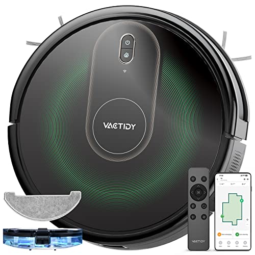 Vactidy Nimble T8 2 in 1 Saugroboter mit Wischfunktion, 3000Pa Saugkraft Staubsauger Roboter mit Wischfunktion, 120Min Laufzeit Wischroboter mit Alexa & App & Siri, Saugroboter Tierhaare, Schwarz Vactidy Nimble T8 2 in 1 Saugroboter mit Wischfunktion, 3000Pa Saugkraft Staubsauger Roboter mit Wischfunktion, 120Min Laufzeit Wischroboter mit Alexa & App & Siri, Saugroboter Tierhaare, Schwarz von Vactidy