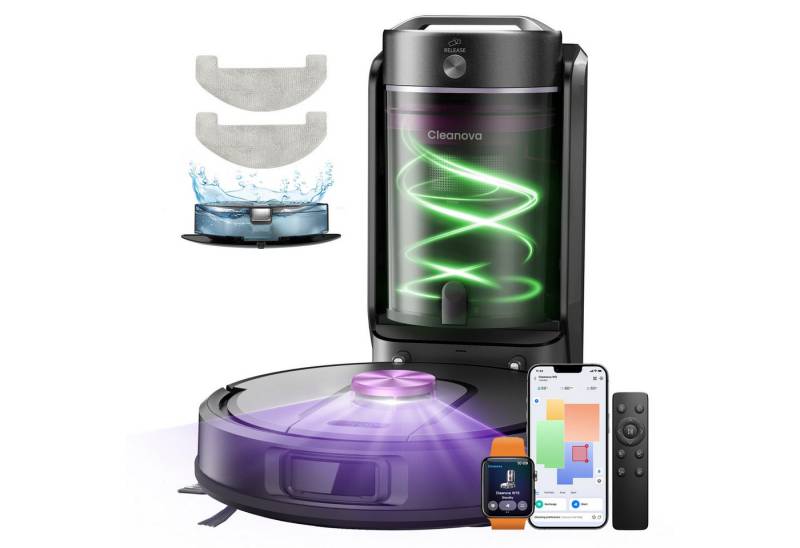 Vactidy Saugroboter W15 3-in-1 Nass Trocken Saugroboter mit Absaugstation, beutellos, mit Staubabsaug- und Selbstentleerungsfunktion, Saug und Wischroboter von Vactidy