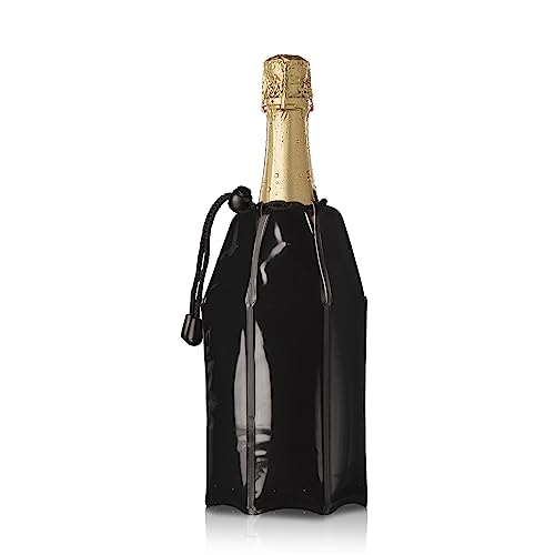 Vacu Vin Flexibler Champagnerkühler - Wiederverwendbar - Schwarz - Champagnerkühler Manschette für Standardflaschen Vacu Vin Flexibler Champagnerkühler - Wiederverwendbar - Schwarz - Champagnerkühler Manschette für Standardflaschen von Vacu Vin