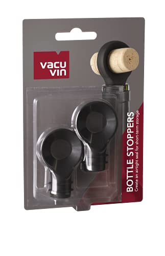 Vacu Vin Flaschenverschluss 2er Set Schwarz, 5 cm von Vacu Vin