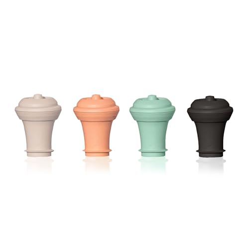 Vacu Vin Weinpumpe Vakuum Wiederverwendbare Stopper Set - 4er Set - Luftdichter Verschluss für Weinflaschen Vacu Vin Weinpumpe Vakuum Wiederverwendbare Stopper Set - 4er Set - Luftdichter Verschluss für Weinflaschen von Vacu Vin