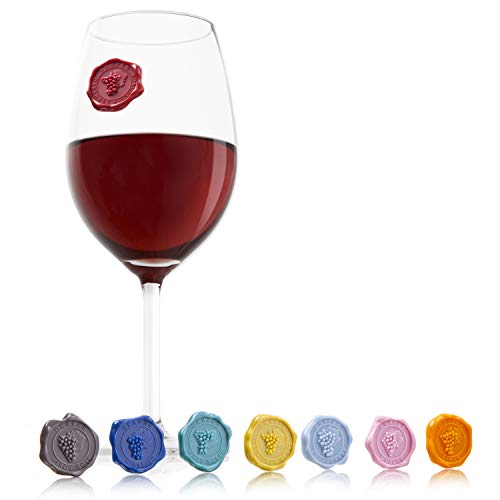 Vacu vin Klassik Siegel Glassmarker, Glas, bunt, 1 Stück (1er Pack), 8 von Vacu Vin