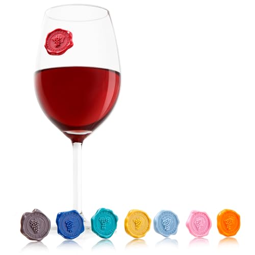 Vacu Vin Klassik Siegel Glassmarker, Silikon, bunt, 1 Stück (1er Pack), 8 Vacu Vin Klassik Siegel Glassmarker, Silikon, bunt, 1 Stück (1er Pack), 8 von Vacu Vin