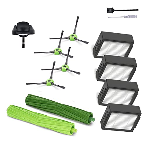Zubehör und Ersatzteile für iRobot Roomba j7 i7 i6 i3 i4 i2 i5 i8 i1+/Plus e5 e6 I E J Serie Staubsauger - 1 Gummibürstenwalze, 1 Lenkrolle, 4 Filter, 4 Schwarze Seitenbürsten Zubehör und Ersatzteile für iRobot Roomba j7 i7 i6 i3 i4 i2 i5 i8 i1+/Plus e5 e6 I E J Serie Staubsauger - 1 Gummibürstenwalze, 1 Lenkrolle, 4 Filter, 4 Schwarze Seitenbürsten von Vacuumparts