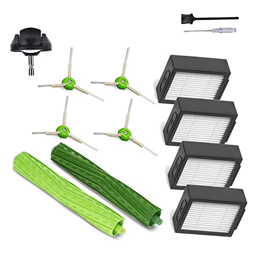 Zubehör und Ersatzteile für iRobot Roomba j7 i7 i6 i3 i4 i2 i5 i8 i1+/Plus e5 e6 I E J Serie Staubsauger - 1 Gummibürstenwalze, 1 Lenkrolle, 4 Filter, 4 schwarze Seitenbürsten Zubehör und Ersatzteile für iRobot Roomba j7 i7 i6 i3 i4 i2 i5 i8 i1+/Plus e5 e6 I E J Serie Staubsauger - 1 Gummibürstenwalze, 1 Lenkrolle, 4 Filter, 4 schwarze Seitenbürsten von Vacuumparts