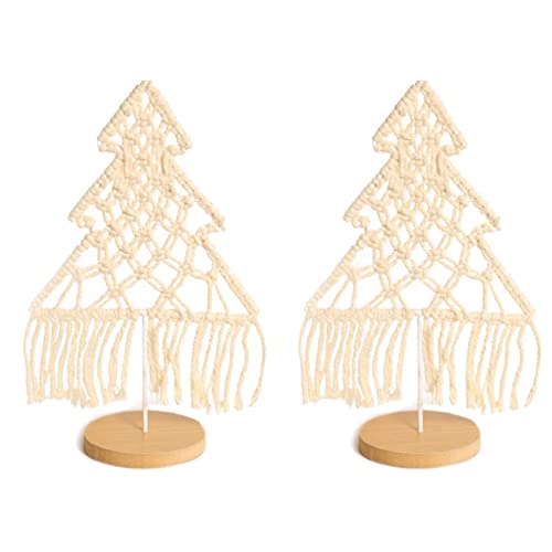 Vadillo 2 x handgewebte Mini-Ornamente aus Makramee, Boho, Hochzeit, Tischdekoration von Vadillo