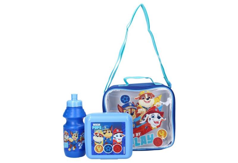 Vadobag Lunchbox PAW Patrol Brotdosen-Set Schul-Lunchtasche mit Schultergurt & Zubehör, Kunststoff, (3-tlg., 1x Trinkflasche, 1x Brotdose, 1x Tasche) von Vadobag