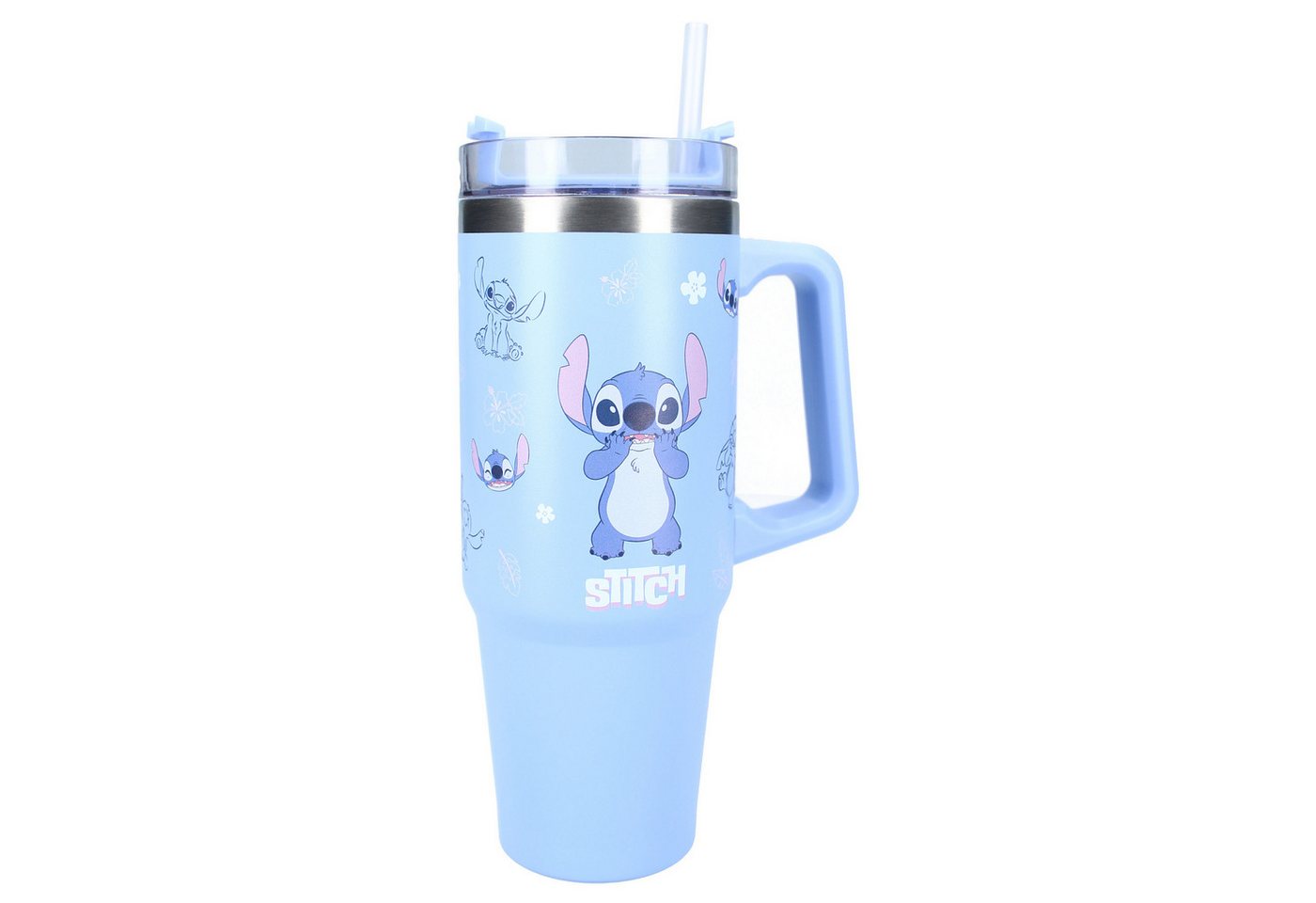 Vadobag Trinkflasche Disney Stitch 900 ml Edelstahl Bottle mit Motiv & Tragegriff von Vadobag