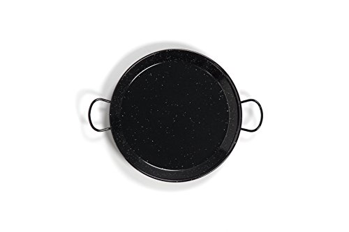 La Valenciana Pfanne 10 cm, emaillierter Edelstahl, Paella-Pfanne, Schwarz 32 cm schwarz von Vaello Campos
