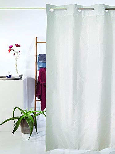 VÄLSON Duschvorhang 180x180 cm White braucht Keine Ringe Antischimmel Antibakteriell mit Gewichtsaum von VÄLSON