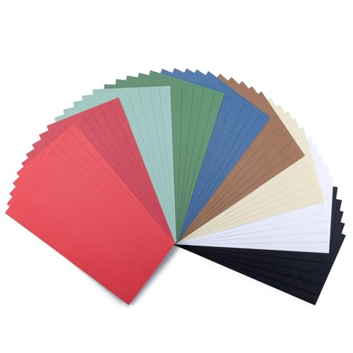 Florence Linen Cardstock Christmas 250 g – Multi-Pack - 10.6 x 5.3 inches - Christmas Card Making - Scrapbooking Supplies – Heavyweight - Create Elegant Invitations and Gift Boxes von Vaessen Creative