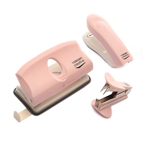 Vaessen Creative 1618-103 Schreibtisch Set, Babyrosa, 5 Stück, Ideal für das Büro, den Bastelraum oder die Schule, Light pink, One size von Vaessen Creative