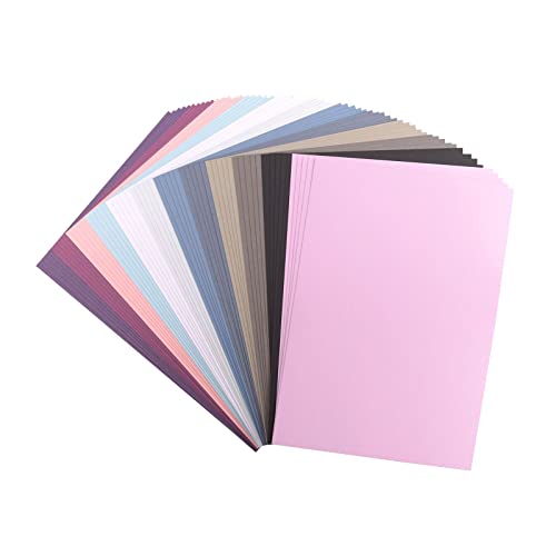 Vaessen Creative 2927-304 Florence Cardstock Papier, Farbenmix Winter, 216 Gramm/m², DIN A4, 60 Stück, Textur, für Scrapbooking, Kartenherstellung, Stanzen und andere Papierbasteleien, Multi von Vaessen Creative