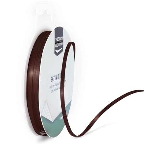 Vaessen Creative 301002-0024 Satinband Braun, 3 mm x 10 Meter, Schleifenband, Dekoband, Geschenkband und Stoffband für Hochzeit, Taufe und Geburtstagsgeschenke, 3MM Vaessen Creative 301002-0024 Satinband Braun, 3 mm x 10 Meter, Schleifenband, Dekoband, Geschenkband und Stoffband für Hochzeit, Taufe und Geburtstagsgeschenke, 3MM von Vaessen Creative