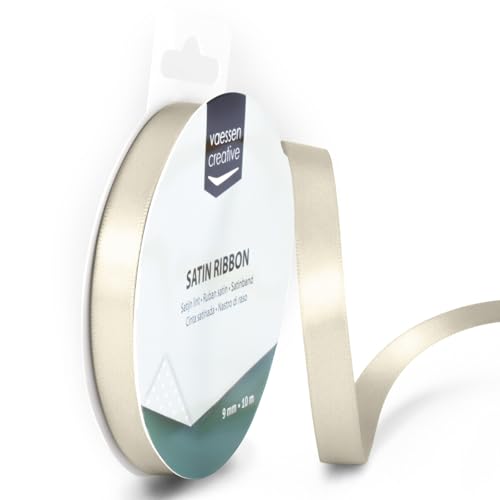 Vaessen Creative 301002-2022 Satinband Beige, 9 mm x 10 Meter, Schleifenband, Dekoband, Geschenkband und Stoffband für Hochzeit, Taufe und Geburtstagsgeschenke, 9MM Vaessen Creative 301002-2022 Satinband Beige, 9 mm x 10 Meter, Schleifenband, Dekoband, Geschenkband und Stoffband für Hochzeit, Taufe und Geburtstagsgeschenke, 9MM von Vaessen Creative