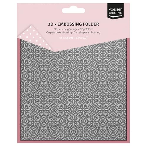 Vaessen Creative 3625-0110 3D Prägeschablonen Weihnachtssterne von 15 x 15 cm-Bastelbedarf für Grüßkarten-Bastelzubehör für DIY, Karten Basteln, Journaling und Scrapbooking, Silber Vaessen Creative 3625-0110 3D Prägeschablonen Weihnachtssterne von 15 x 15 cm-Bastelbedarf für Grüßkarten-Bastelzubehör für DIY, Karten Basteln, Journaling und Scrapbooking, Silber von Vaessen Creative