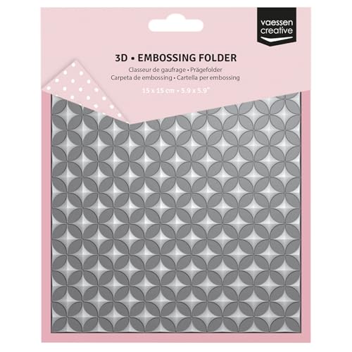 Vaessen Creative 3625-0114 3D Prägeschablonen Graphische Sterne von 15 x 15 cm-Bastelbedarf für Grüßkarten-Bastelzubehör für DIY, Karten Basteln, Journaling und Scrapbooking von Vaessen Creative
