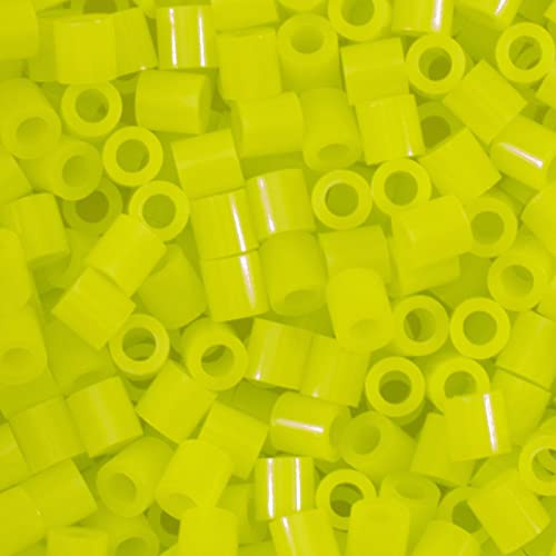 Vaessen Creative 5009-030 Bügelperlen, Neon Gelb, 1100 Stück, Steckperlen zum Basteln mit Kindern, DIY Gestalten von Schmuck, Deko, Verzierungen und weiteren Bastelideen von Vaessen Creative