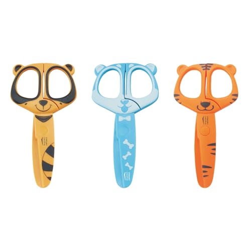 Vaessen Creative 70103-008 Kinderscheren Set Waschbär, Hund, Tiger – 3 Stück à 12 cm – mit Sicher Abgerundeten Spitzen – Für Links-und Rechtshänder – Bastel-und Hobbyprojekte Vaessen Creative 70103-008 Kinderscheren Set Waschbär, Hund, Tiger – 3 Stück à 12 cm – mit Sicher Abgerundeten Spitzen – Für Links-und Rechtshänder – Bastel-und Hobbyprojekte von Vaessen Creative