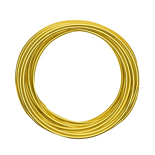 Vaessen Creative 24233-015 Aludraht Schmuck, Biegsam, Aluminium, gelb, 4 mm x 10 m von Vaessen Creative