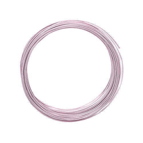 Vaessen Creative Aluminiumdraht, Rosa, 1mm x 10m, Aluminium Wire, Basteldraht, Dekodraht, Floristikdraht Aludraht Schmuck 1 mm x 10 Meter | Biegsam Schmuckdraht Rose, 100 x 0.1 x 0.1 cm von Vaessen Creative