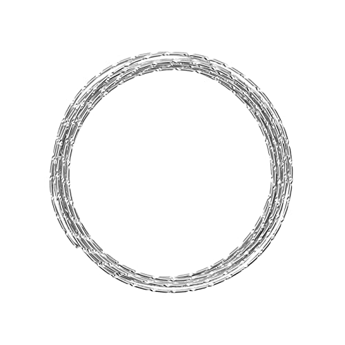 Vaessen Creative Aluminiumdraht, Silber, m, Aluminium Wire, Basteldraht, Dekodraht, Floristikdraht Aludraht Diamant Schmuck 2 mm x 5 Meter | Biegsam Schmuckdraht, 500 x 0.2 x 0.2 cm, 5 von Vaessen Creative