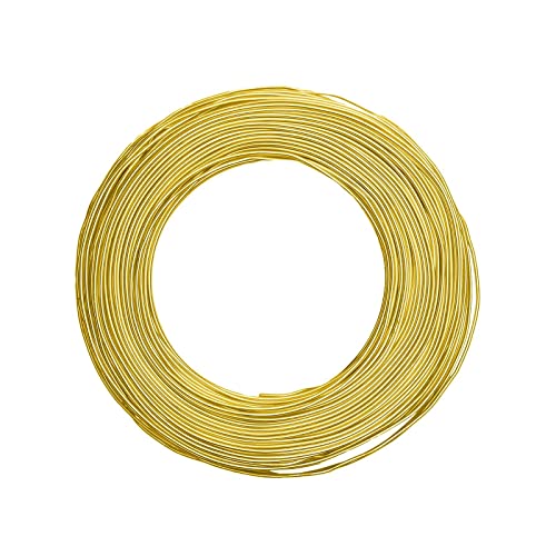 Vaessen Creative Basteldraht und Schmuckdraht 110 m x 1,5 mm Sunny Yellow – Flexibler Draht zum Basteln für Blumenkranz, Scmuckherstellung und Modellbau von Vaessen Creative