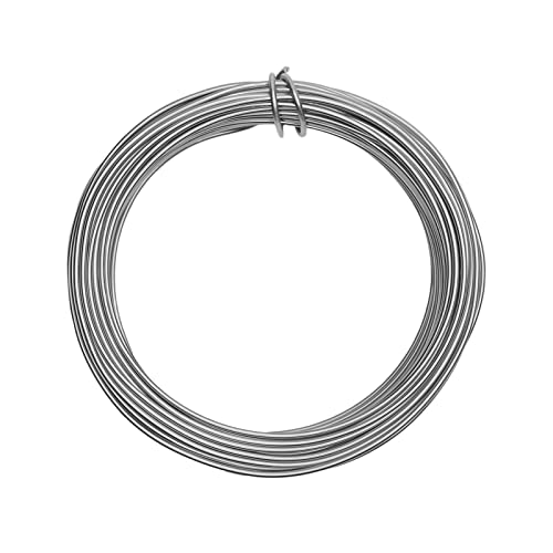 Vaessen Creative Basteldraht und Schmuckdraht 37 m x 2,5 mm Silber – Flexibler Draht zum Basteln für Blumenkranz, Scmuckherstellung und Modellbau von Vaessen Creative