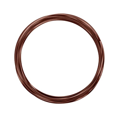 Vaessen Creative Basteldraht und Schmuckdraht 5 m x 2,8 mm x 0,5 mm Braun (Chocolate) – Dreieckig Geprägt - Flexibler Draht zum Basteln für Blumenkranz, Scmuckherstellung und Modellbau von Vaessen Creative