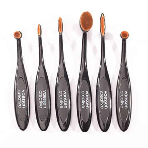 Vaessen Creative-Blending Pinsel-Set, Schwarze Griffe, 6-teilig von Vaessen Creative