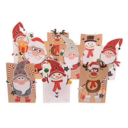 Vaessen Creative Adventskalender Zum Befüllen - inkl. Papiertüten, Aufkleber, Wäscheklammern, Jute schnur - für Weihnachtsbasteln und Festtagen, Geschenke zum Basteln von Vaessen Creative