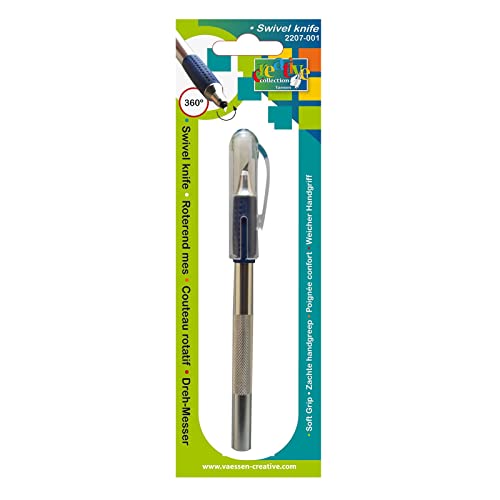 Vaessen Creative Drehmesser, Soft-Grip, Metall, mehrfarbig, Einheitsgröße von Vaessen Creative