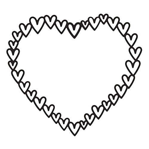 Vaessen Creative MV-SS-111 Handwerk Stanzschablone zum Basteln, Herzrahmen, Erstellen komplexer Designs für Scrapbooking, Kartenherstellung und andere Papierprojekte, Silber, 10,5 x 11,5 cm von Vaessen Creative