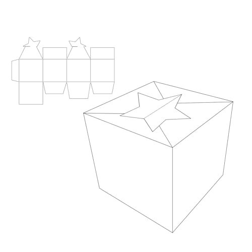 Vaessen Creative MV-SS-211 Handwerk Geschenkbox Stanzschablone, Böxli Stern, Eigene Box, Schmuckbox, Adventskalender, Platzhalter oder andere Bastelprojekte herstellen, Silber, 13 x 20,3 cm Vaessen Creative MV-SS-211 Handwerk Geschenkbox Stanzschablone, Böxli Stern, Eigene Box, Schmuckbox, Adventskalender, Platzhalter oder andere Bastelprojekte herstellen, Silber, 13 x 20,3 cm von Vaessen Creative