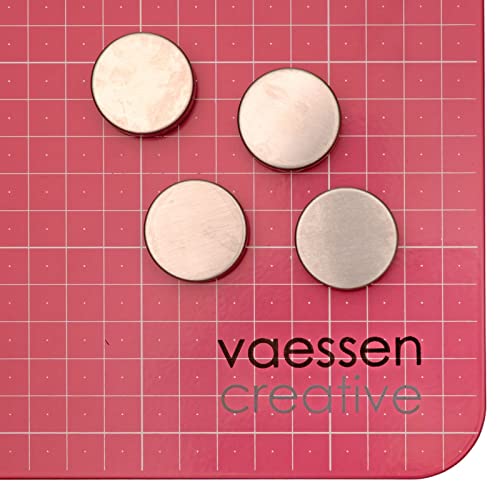 Vaessen Creative Magnete, ⌀27 mm, 4 Stück, Rund, Work Easy Tool 1009-040, Praktisches Hilfsmittel für Alle Bastelarbeiten, z. B. Grußkarten, Aquarelle und Scrapbook, Silber, Einheitsgröße, 2 Piece von Vaessen Creative