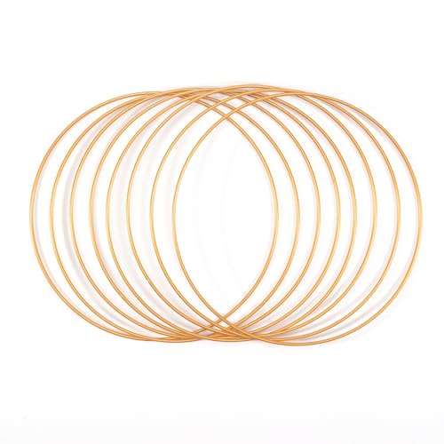 Vaessen Creative Metallringe Ø25cm 3mm Gold 8Stücks, Golden von Vaessen Creative