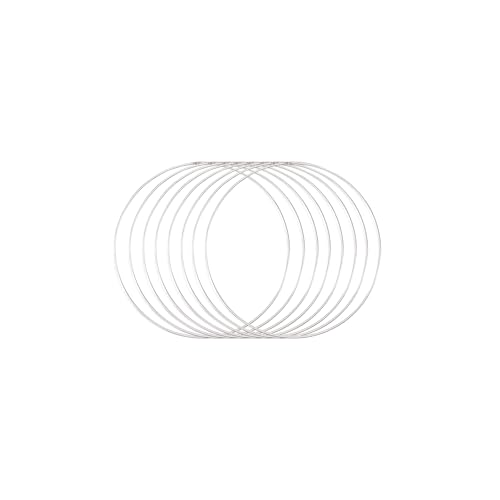 Vaessen Creative 11039-002 Metallringe Ø 15 cm x 3 mm Kreis 8 Stück Drahtkreis Silber und Deko Kranz aus Metall für TrockenblumenKranz, Makramee, Traumfänger, Mobile Basteln und Wanddeko, 15 cm Vaessen Creative 11039-002 Metallringe Ø 15 cm x 3 mm Kreis 8 Stück Drahtkreis Silber und Deko Kranz aus Metall für TrockenblumenKranz, Makramee, Traumfänger, Mobile Basteln und Wanddeko, 15 cm von Vaessen Creative