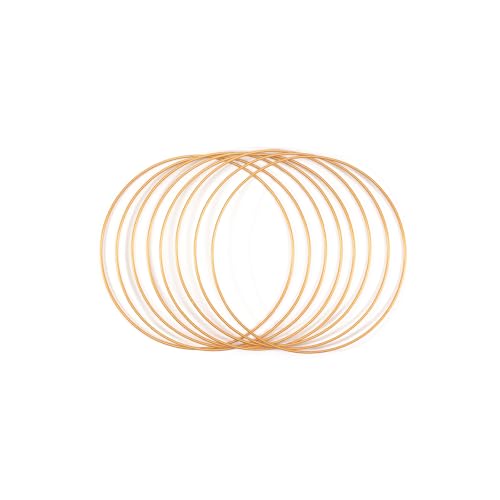 Vaessen Creative Metallringe 20 cm x 3 mm Kreis zum Basteln - 8 Stück Drahtkreis Gold und Deko Kranz aus Metall für TrockenblumenKranz, Makramee, Traumfänger, Mobile Basteln und Wanddeko Vaessen Creative Metallringe 20 cm x 3 mm Kreis zum Basteln - 8 Stück Drahtkreis Gold und Deko Kranz aus Metall für TrockenblumenKranz, Makramee, Traumfänger, Mobile Basteln und Wanddeko von Vaessen Creative