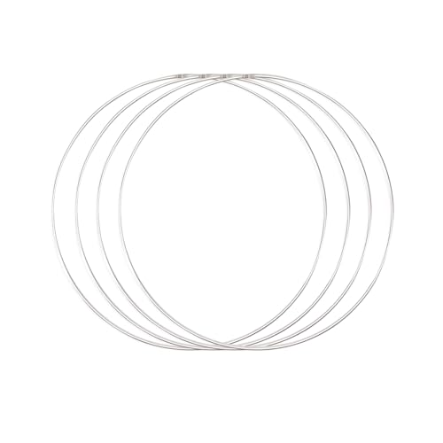 Vaessen Creative 11039-005 Metallringe Ø 30 cm x 3 mm Kreis 4 Stück Drahtkreis Silber und Deko Kranz aus Metall für TrockenblumenKranz, Makramee, Traumfänger, Mobile Basteln und Wanddeko, 30 cm Vaessen Creative 11039-005 Metallringe Ø 30 cm x 3 mm Kreis 4 Stück Drahtkreis Silber und Deko Kranz aus Metall für TrockenblumenKranz, Makramee, Traumfänger, Mobile Basteln und Wanddeko, 30 cm von Vaessen Creative