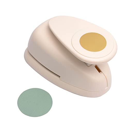 Vaessen Creative Motivstanzer Kreis - Ø 4.3 cm - Stanzer für Bastelpapier, Tonpapier, Scrapbookpapier oder Decoupagepapier, Weiß-gold von Vaessen Creative