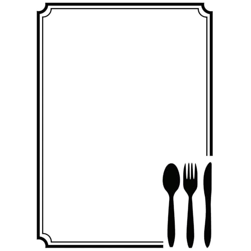 Vaessen Creative Prägeschablone Besteck 14,6 x 10,7 cm – Embossing Folder für Karten Basteln, Scrapbooking, Journaling – Wiederverwendbar, Präzise Ergebnisse, Für Stanzmaschinen von Vaessen Creative