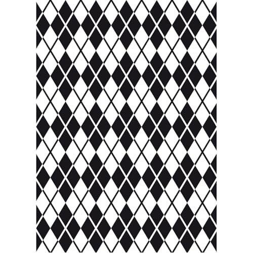 Vaessen Creative Prägeschablone Raute 12,7 x 17,7 cm – Embossing Folder für Karten Basteln, Scrapbooking, Journaling – Wiederverwendbar, Präzise Ergebnisse, Für Stanzmaschinen von Vaessen Creative