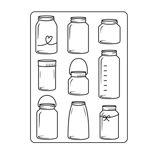 Vaessen Creative Prägeschablone Töpfe 14,6 x 10,7 cm – Embossing Folder für Karten Basteln, Scrapbooking, Journaling – Wiederverwendbar, Präzise Ergebnisse, Für Stanzmaschinen von Vaessen Creative