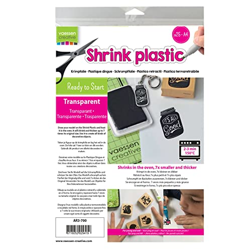 Vaessen Creative Schrumpffolie A4 Transparent 25pcs, 21 x 29.8 x 0.3 cm Vaessen Creative Schrumpffolie A4 Transparent 25pcs, 21 x 29.8 x 0.3 cm von Vaessen Creative