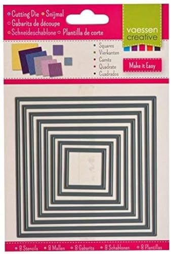 Vaessen Creative Stanzschablone Quadrate, 11 x 11 x 0.1 cm, Grau von Vaessen Creative