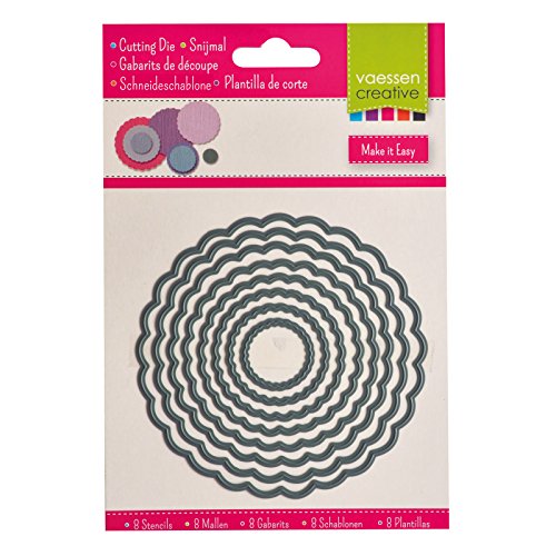 Vaessen Creative Stanzschablonen Kreise mit Wellenschliff, 11 x 11 x 0.1 cm von Vaessen Creative