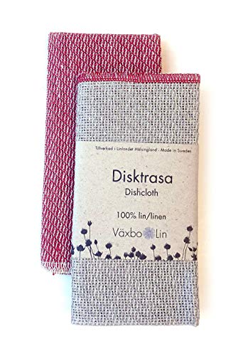 Växbo Lin Doppelpack Spültuch in 100% Leinen. Farbe 1 x rot 1 x ungebleicht Grösse 33x33 cm Växbo Lin Doppelpack Spültuch in 100% Leinen. Farbe 1 x rot 1 x ungebleicht Grösse 33x33 cm von Växbo Lin