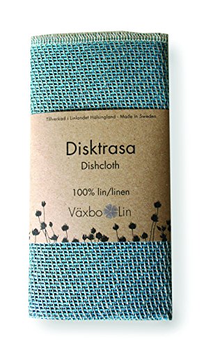 Växbo Lin Spültuch in 100% Leinen. Farbe Petrol Türkis. Grösse 33x33 cm von Växbo Lin