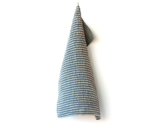 Vaxbo Lin Hand- und Geschirrtücher aus 100 % Leinen, hergestellt in Schweden, verschiedene Größen + atemberaubende Auswahl an Farben – Storm + Little Storm (Storm 50 x 70 cm, Blau/Hellblau) von Växbo Lin